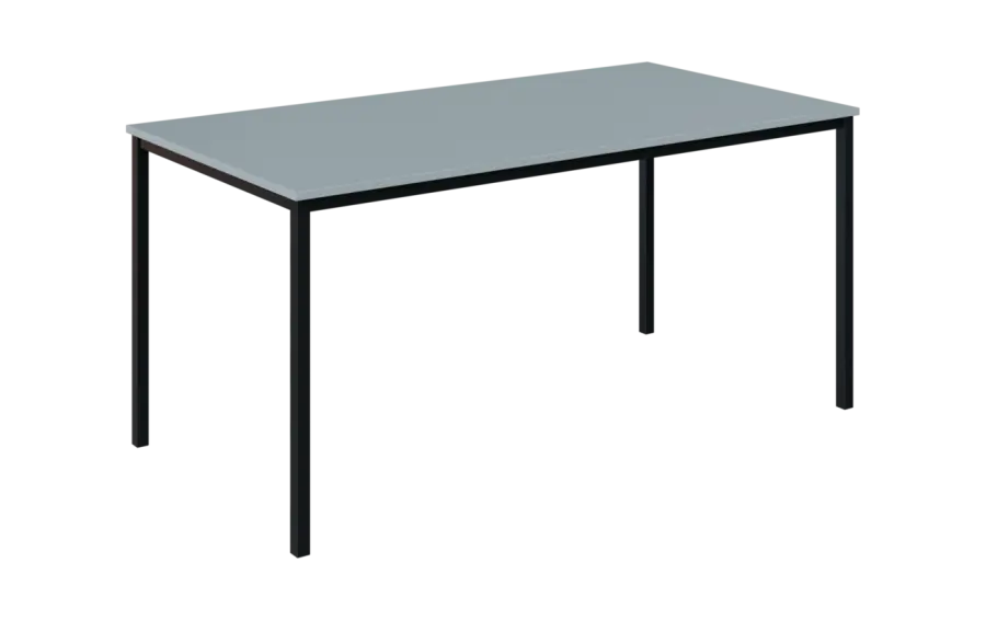 JPT 160 Jídelní stůl 1600 x 800 mm, deska šedá / podnož černá